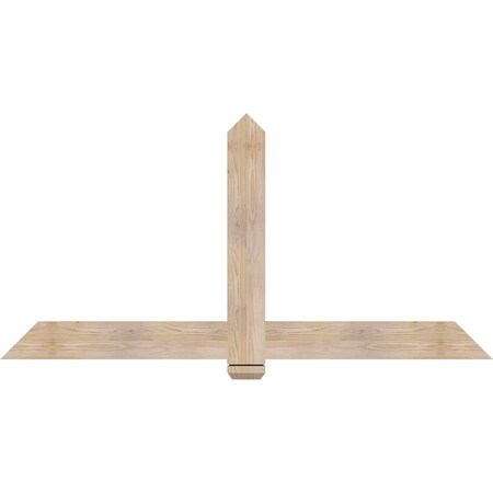 Ekena Millwork Eugene Smooth Timber Gable Bracket, Douglas Fir, 72"W x 36"H x 1 1/2"D x 5 1/2"F, 12/12 Pitch GBW072X36X0206EUG00SDF